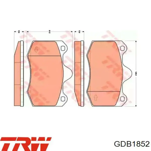 Klocki hamulcowe przednie tarczowe TRW GDB1852 cena, od 56,07 USD