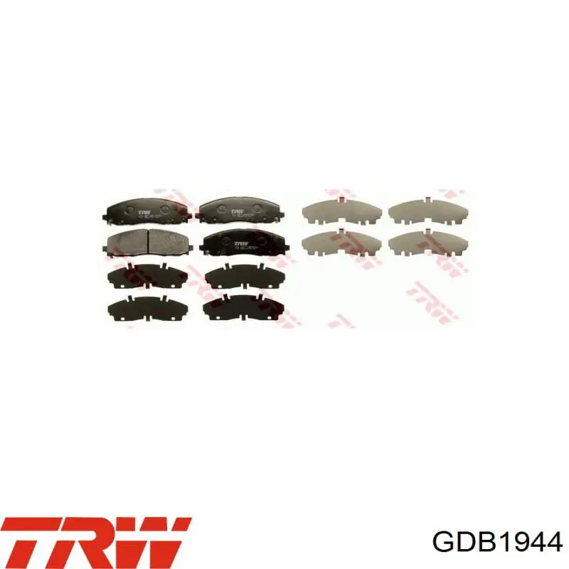 Klocki hamulcowe przednie tarczowe TRW GDB1944 cena, od 47,94 USD