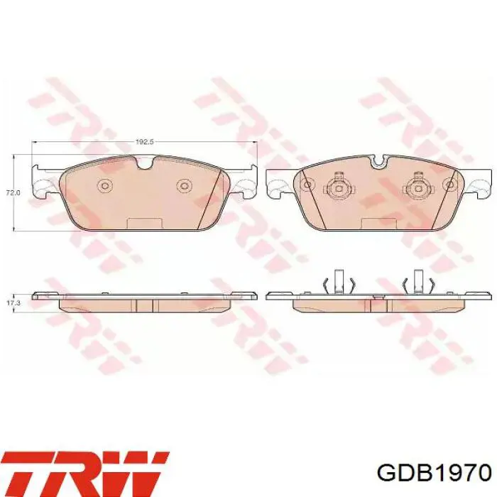 Klocki hamulcowe przednie tarczowe TRW GDB1970 cena, od 62,00 USD