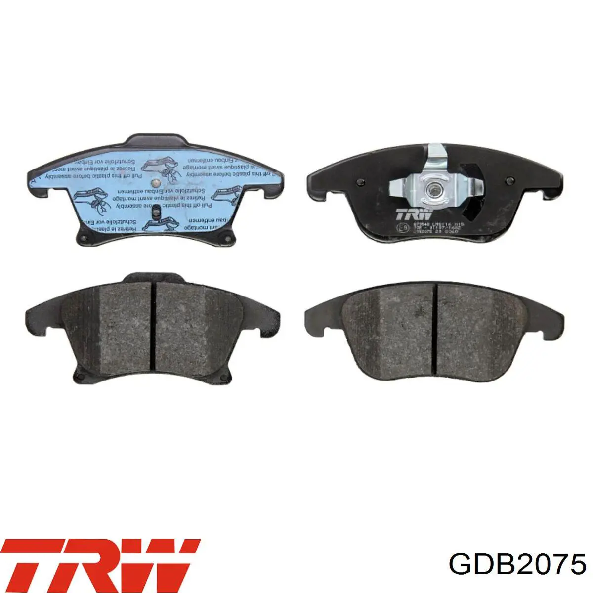 Klocki hamulcowe przednie tarczowe TRW GDB2075 cena, od 46,85 USD