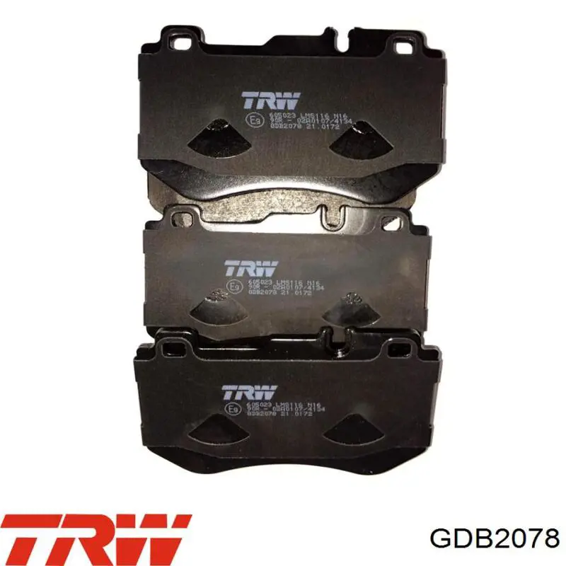 GDB2078 TRW Klocki hamulcowe przednie tarczowe