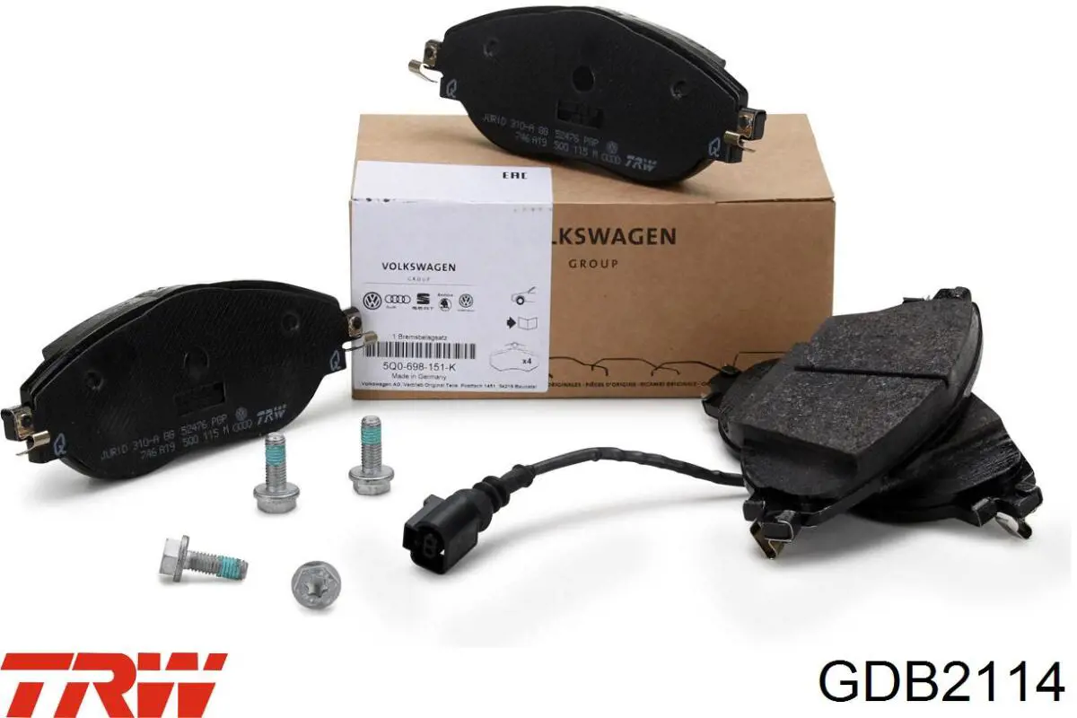 Klocki hamulcowe przednie tarczowe TRW GDB2114 cena, od 43,23 USD