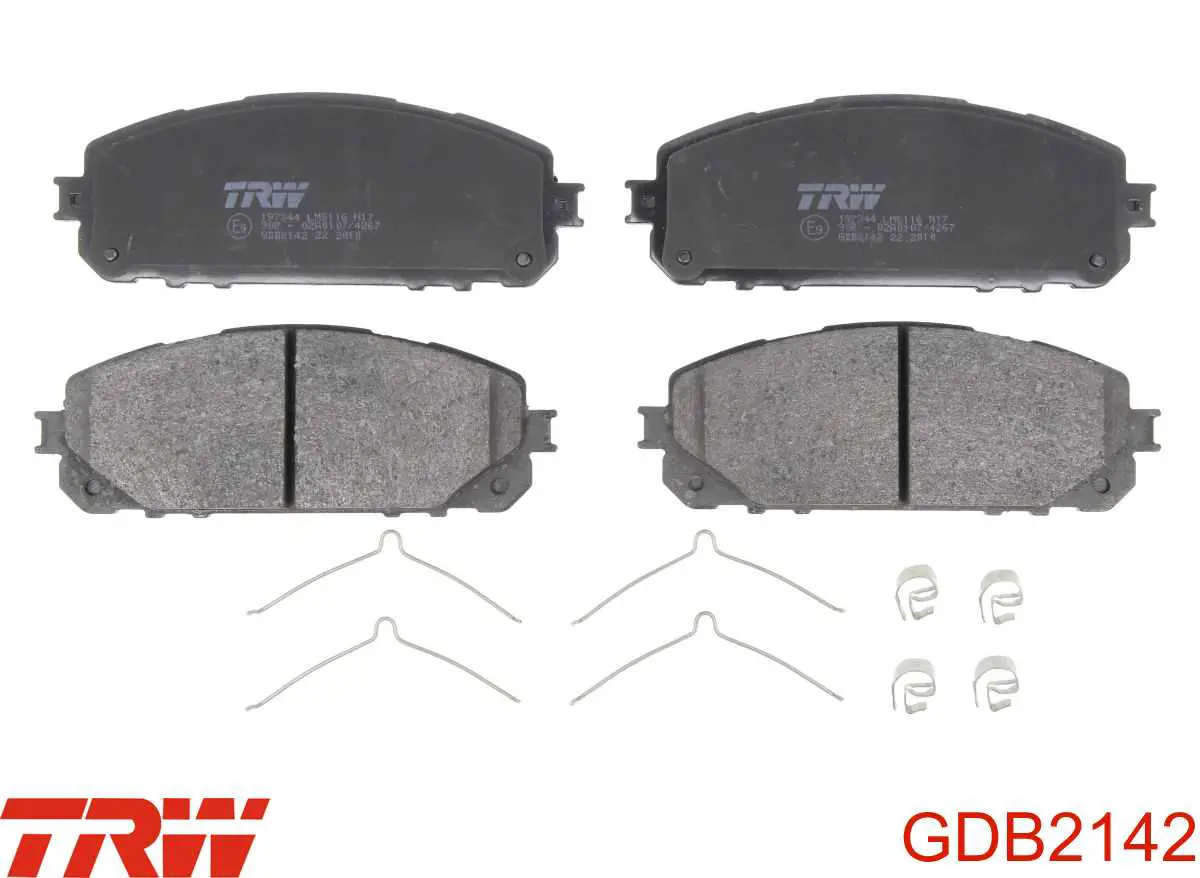 GDB2142 TRW Klocki hamulcowe przednie tarczowe