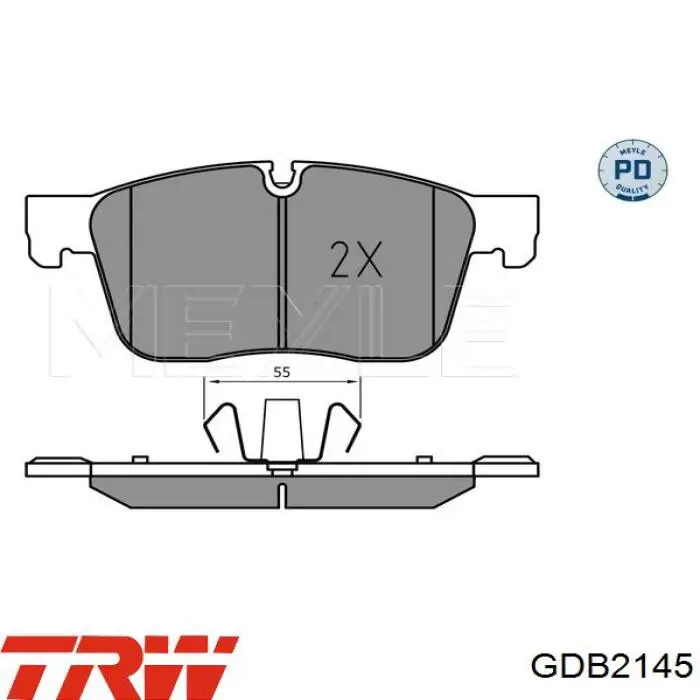 Klocki hamulcowe przednie tarczowe J9D1199 Jaguar