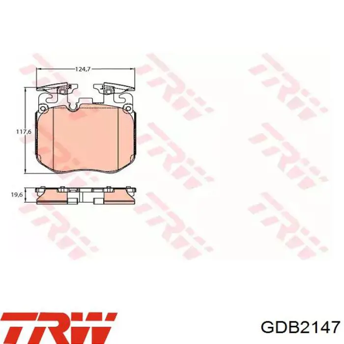 Klocki hamulcowe przednie tarczowe TRW GDB2147 cena, od 79,16 USD