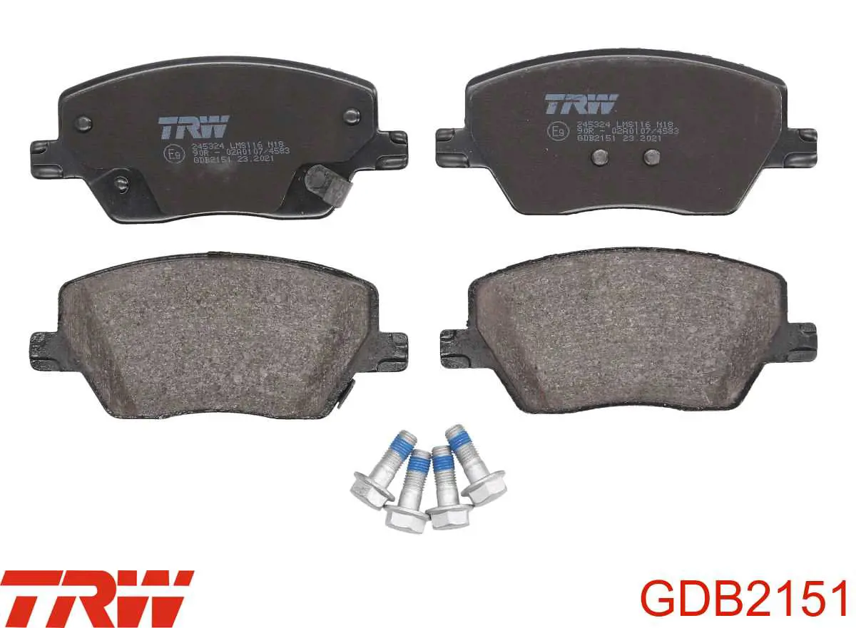GDB2151 TRW Klocki hamulcowe przednie tarczowe