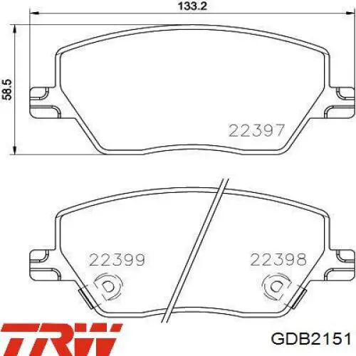 Do koszyka 77368368 Fiat/Alfa/Lancia Klocki hamulcowe przednie tarczowe