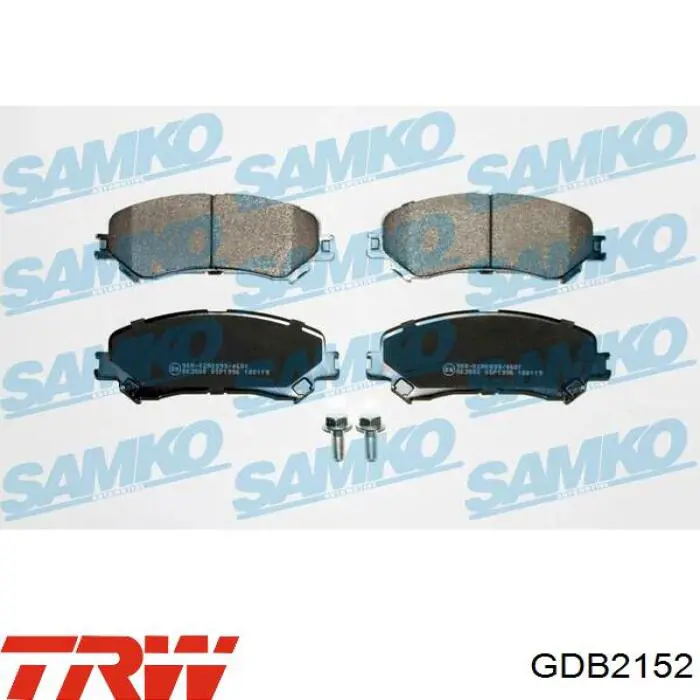 Klocki hamulcowe przednie tarczowe TRW GDB2152 cena, od 32,98 USD