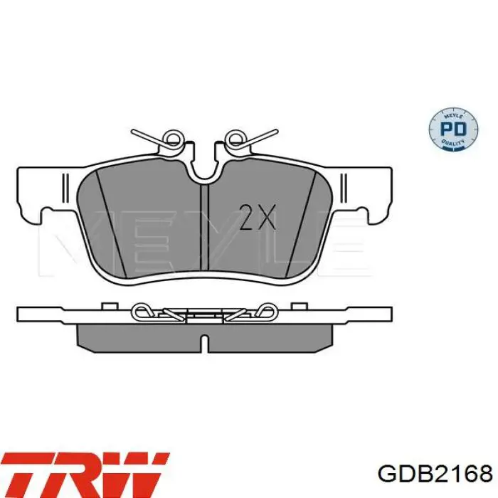 Okładziny (klocki) do hamulców tarczowych tylne TRW GDB2168 cena, od 34,68 USD