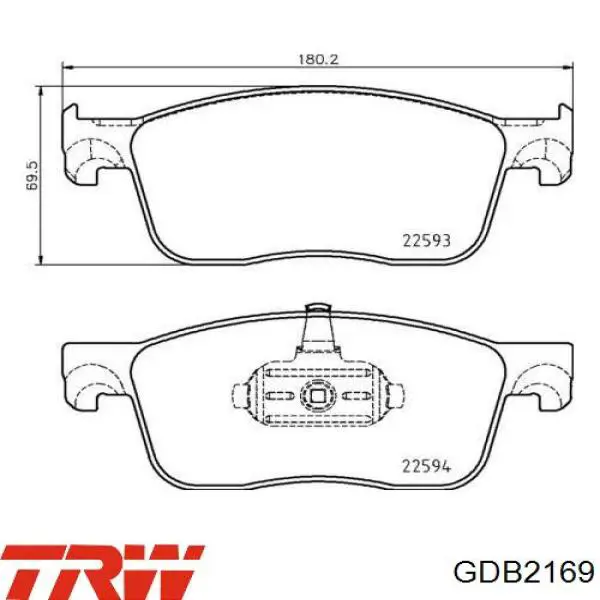 Do koszyka 1680791780 Peugeot/Citroen Klocki hamulcowe przednie tarczowe