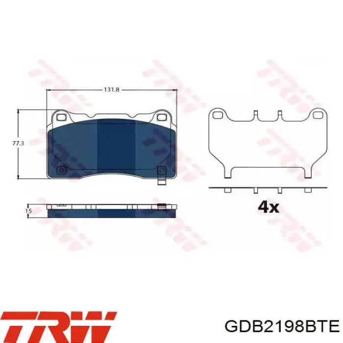 Klocki hamulcowe przednie tarczowe Subaru 26296FE100 cena, od 91,89 USD