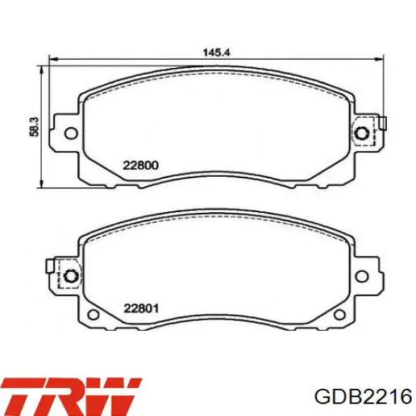 Klocki hamulcowe przednie tarczowe Subaru Forester 5 (SK)