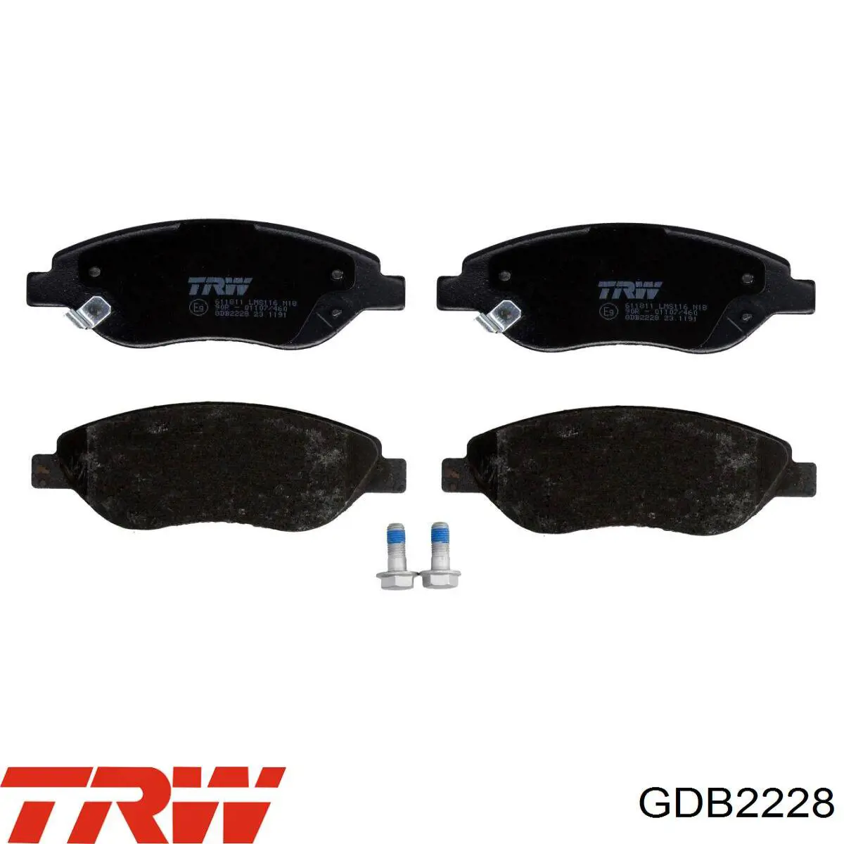 GDB2228 TRW Klocki hamulcowe przednie tarczowe