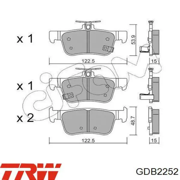 Okładziny (klocki) do hamulców tarczowych tylne Honda 43022TVAA03 cena, od 36,02 USD
