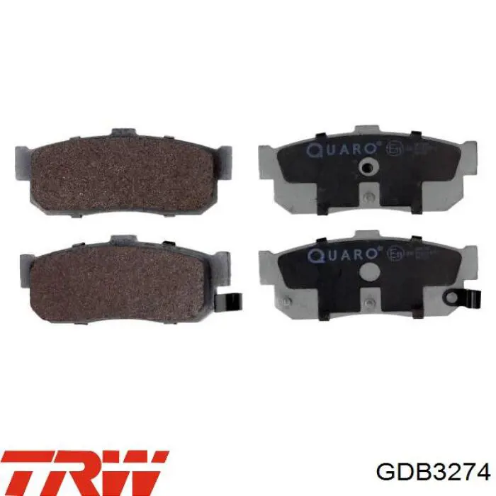 Okładziny (klocki) do hamulców tarczowych tylne TRW GDB3274 cena, od 26,34 USD