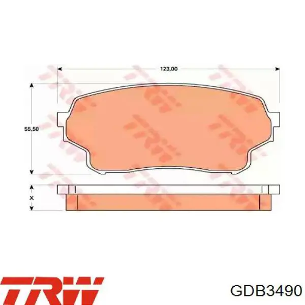 Klocki hamulcowe przednie tarczowe TRW GDB3490 cena, od 27,17 USD