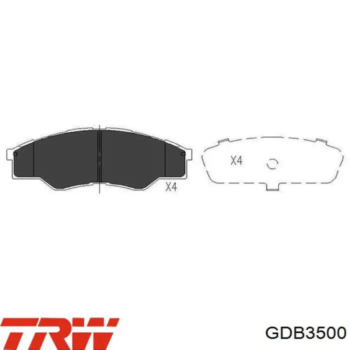 Klocki hamulcowe przednie tarczowe TRW GDB3500 cena, od 24,97 USD