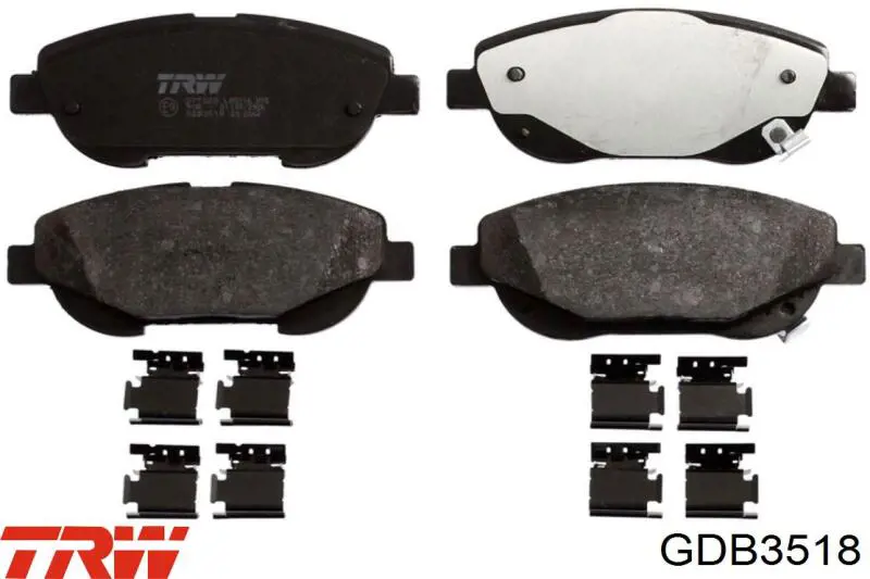Klocki hamulcowe przednie tarczowe TRW GDB3518 cena, od 37,38 USD