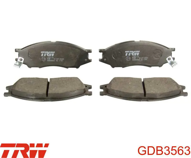 Klocki hamulcowe przednie tarczowe TRW GDB3563 cena, od 24,04 USD