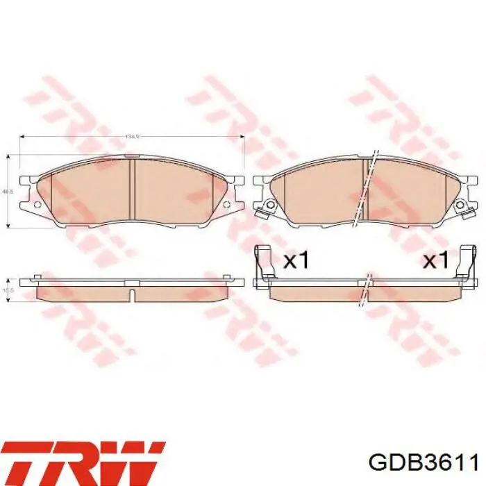 Klocki hamulcowe przednie tarczowe MK585740 Mitsubishi