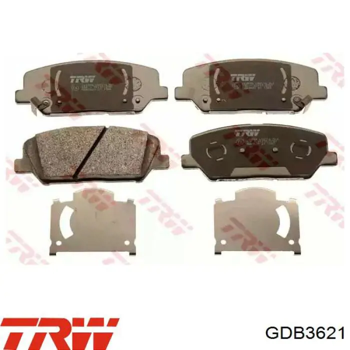 Klocki hamulcowe przednie tarczowe TRW GDB3621 cena, od 27,35 USD