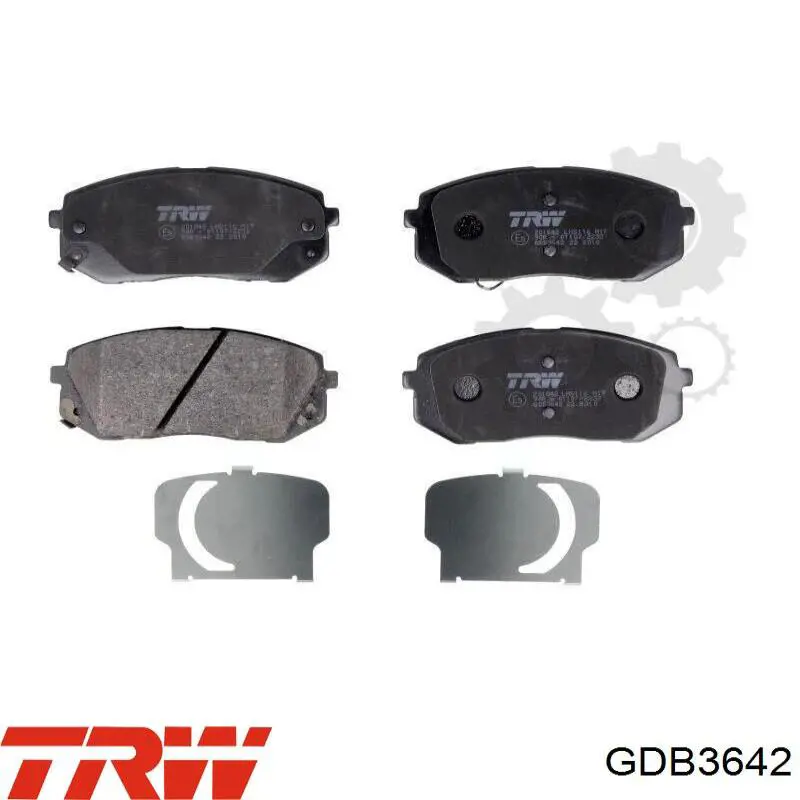 Klocki hamulcowe przednie tarczowe TRW GDB3642 cena, od 27,81 USD