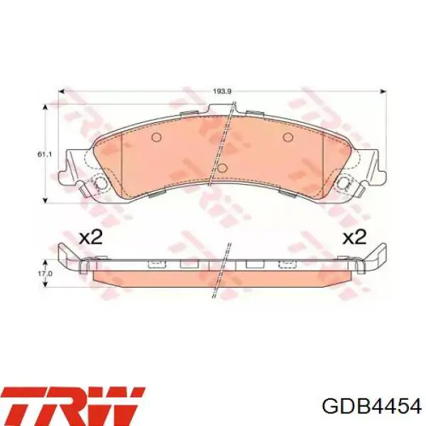 Okładziny (klocki) do hamulców tarczowych tylne General Motors D834 cena, od 56,04 USD