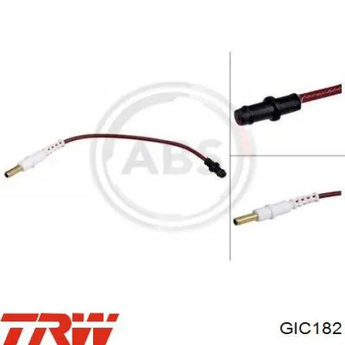 Czujnik zużycia klocków hamulcowych tylny TRW GIC182 cena, od 4,41 USD