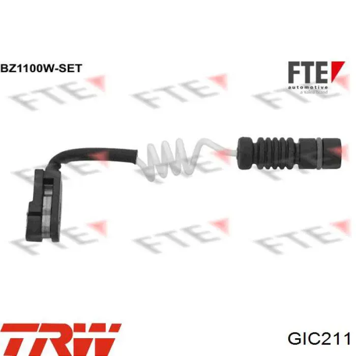 Czujnik zużycia klocków hamulcowych przedni TRW GIC211 cena, od 3,55 USD