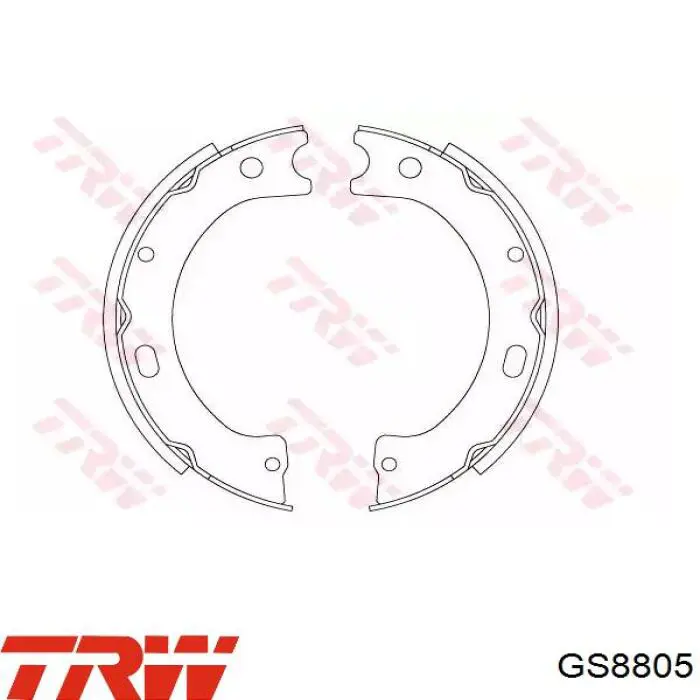 Klocki hamulca ręcznego TRW GS8805 cena, od 21,96 USD