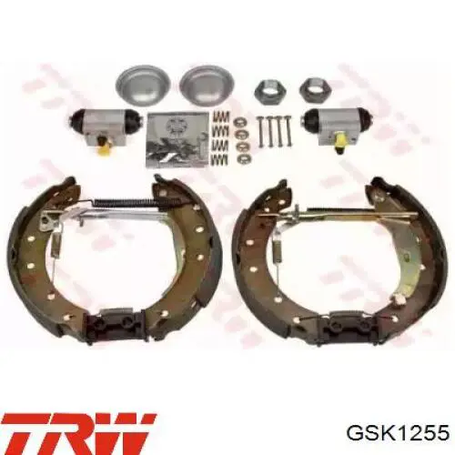 Klocki hamulcowe tylne bębnowe, kompletne z cylindrami, zestaw TRW GSK1255 cena, od 104,79 USD