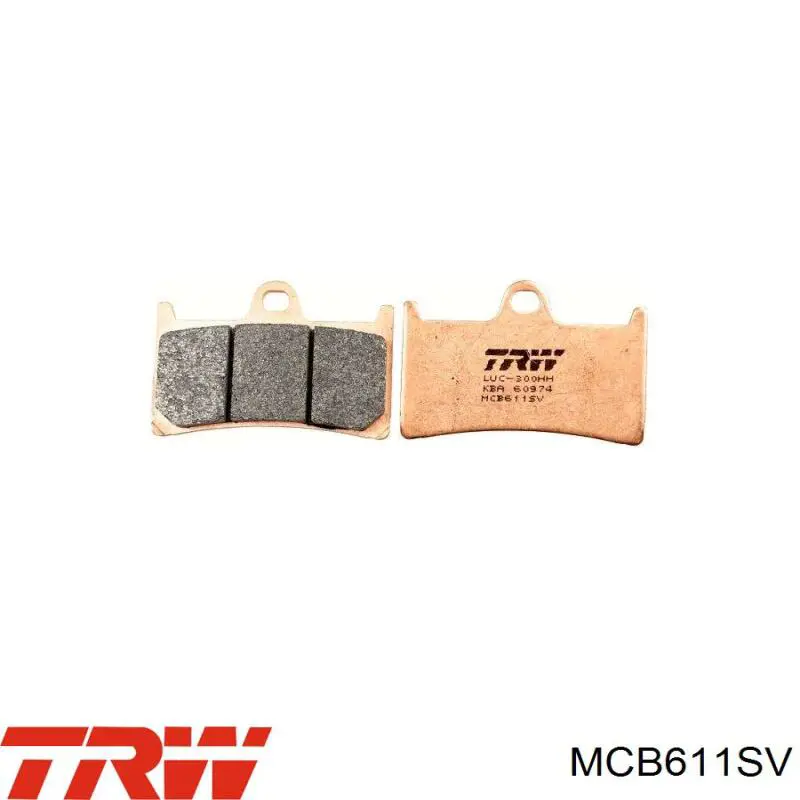Klocki hamulcowe przednie tarczowe TRW MCB611TRQ cena, od 41,01 USD