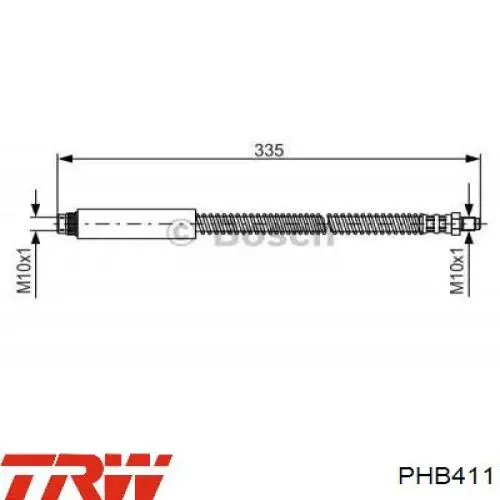 Przewód hamulcowy przedni TRW PHB411 cena, od 11,17 USD