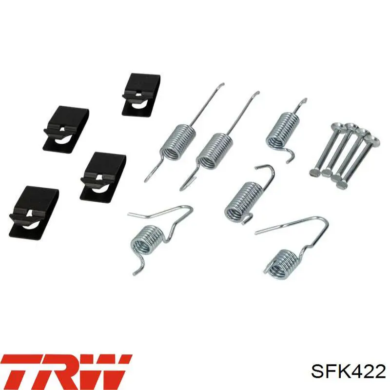 Zestaw naprawczy klocków hamulcowych TRW SFK422 cena, od 12,67 USD