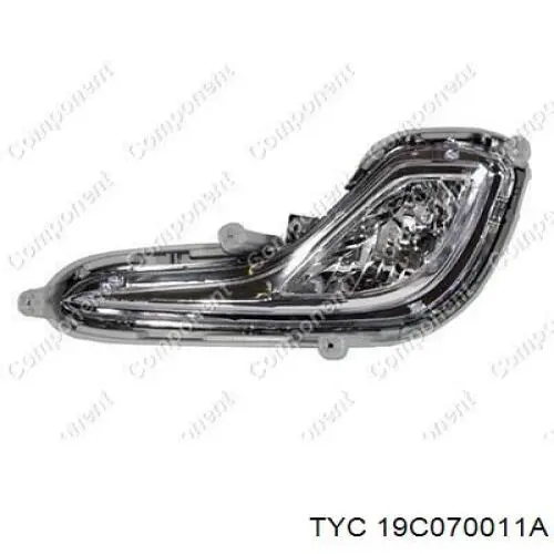 19C070011A TYC Lampa przeciwmgielna lewa