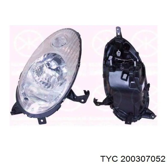 Reflektor prawy 20A307052B TYC