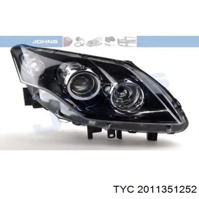 Do koszyka 260100072R Renault (RVI) Reflektor prawy