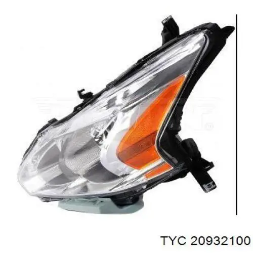 Reflektor prawy Nissan Altima L33 sedana (2012 - 2018) cena, od 123,69 USD