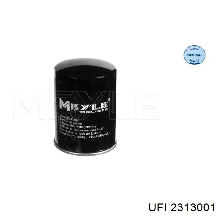 Do koszyka 2313001 UFI Filtr oleju