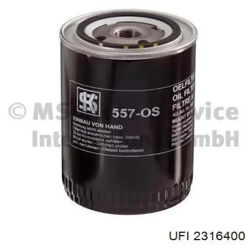 Filtr oleju UFI 2316400 cena, od 9,72 USD