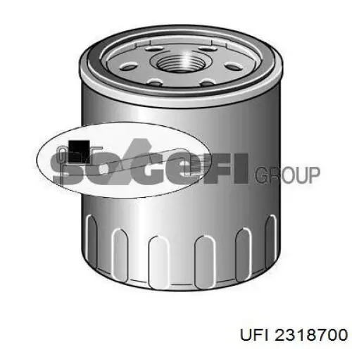 Filtr oleju UFI 2318700 cena, od 8,55 USD