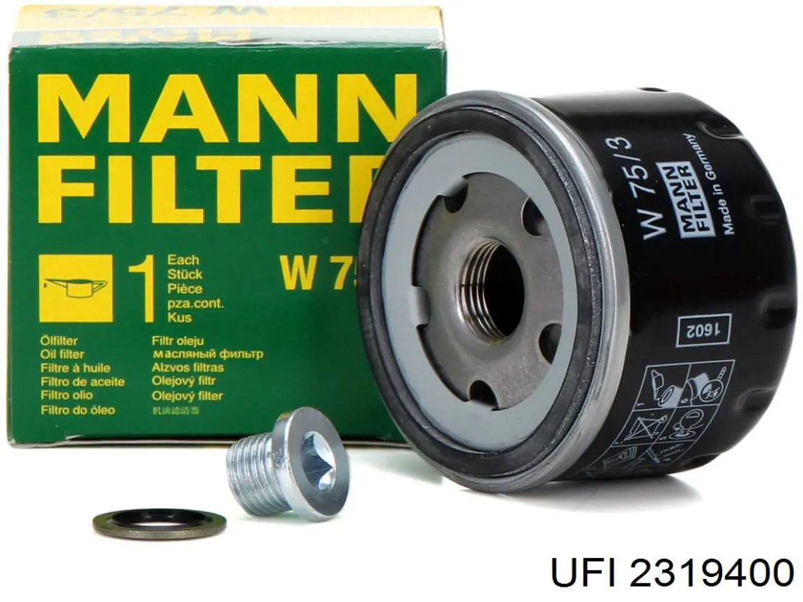 Filtr oleju UFI 2319400 cena, od 7,35 USD