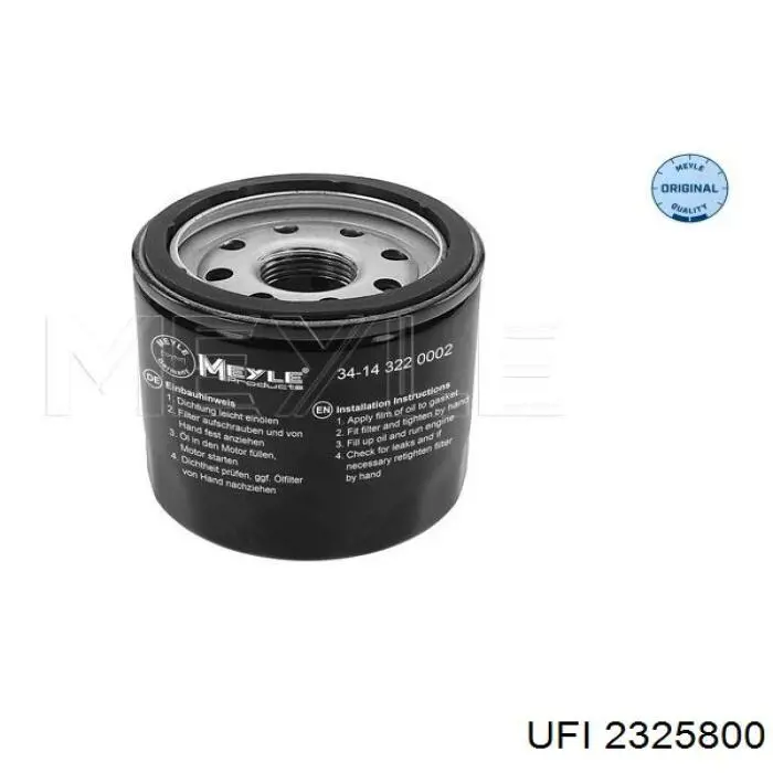 Do koszyka 2325800 UFI Filtr oleju