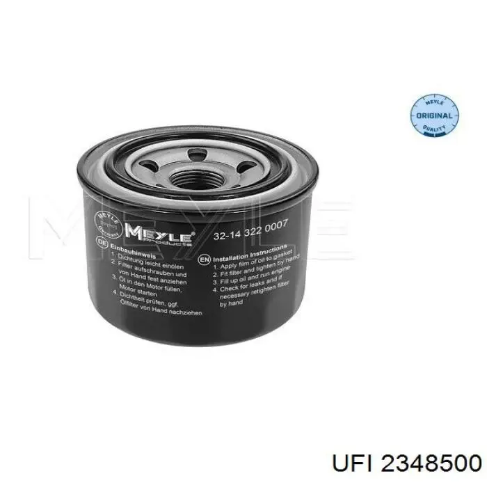 Filtr oleju UFI 2348500 cena, od 6,92 USD