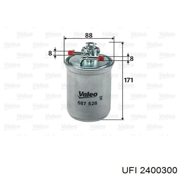 Filtr paliwa UFI 2400300 cena, od 17,03 USD