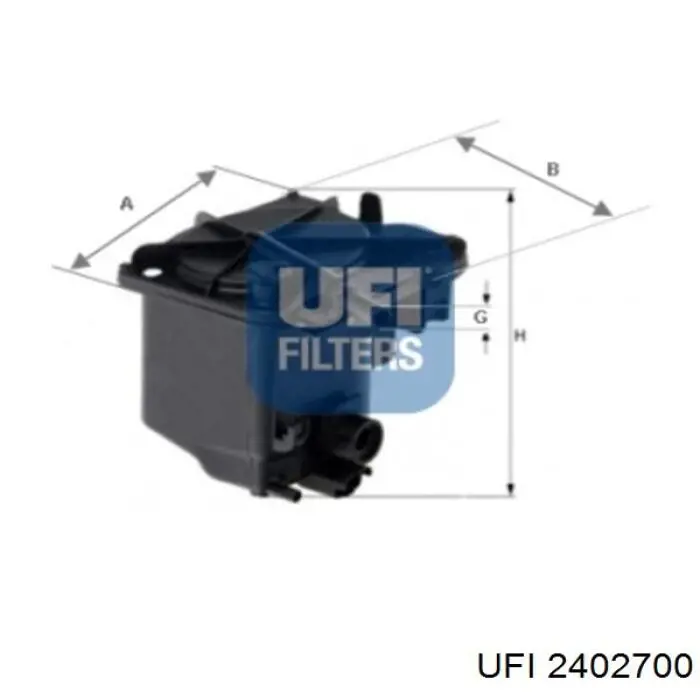 Filtr paliwa UFI 2402700 cena, od 25,47 USD