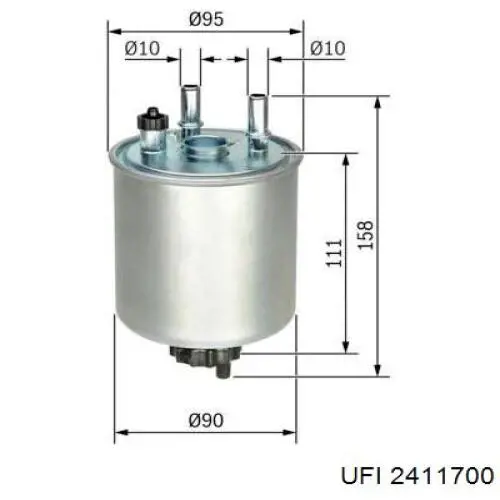 Filtr paliwa UFI 2411700 cena, od 17,29 USD