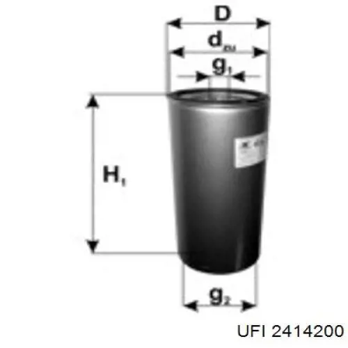 Filtr paliwa UFI 2414200 cena, od 33,76 USD