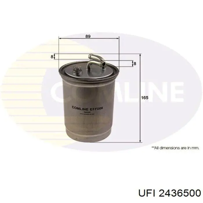Filtr paliwa UFI 2436500 cena, od 14,65 USD