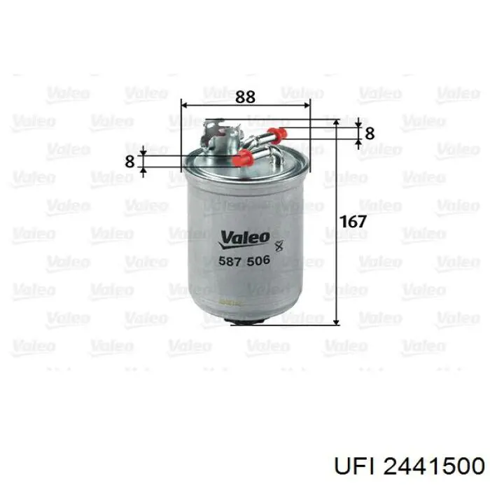 Filtr paliwa UFI 2441500 cena, od 13,43 USD